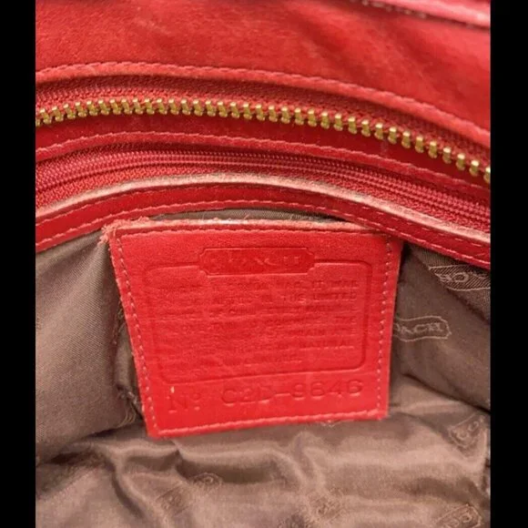 Coach legacy mini vintage red leather mini market tote RARE in great condition - Picture 6 of 8